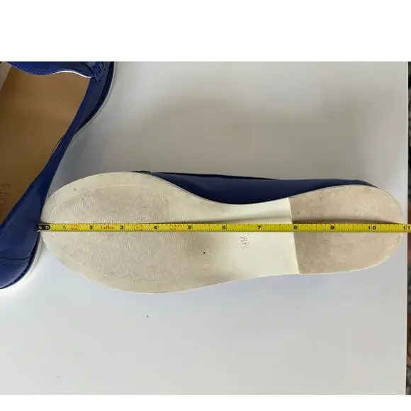 Talbots Loafers Size 9.5 Genuine Leather Tassel Blue Preppy Professional - Picture 8 of 8